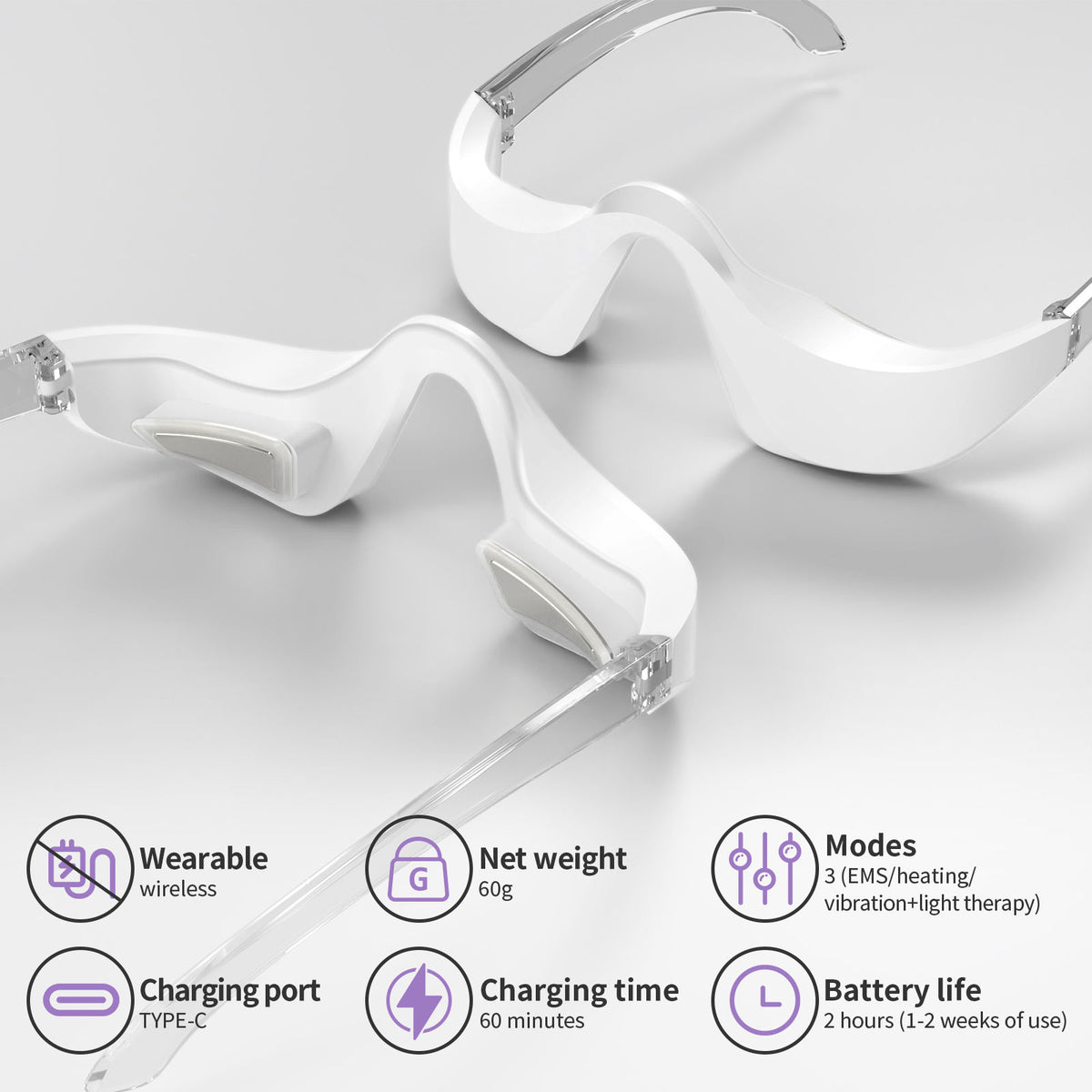 3-in-1 Micro-Current Eye Massager with Heat and Vibration