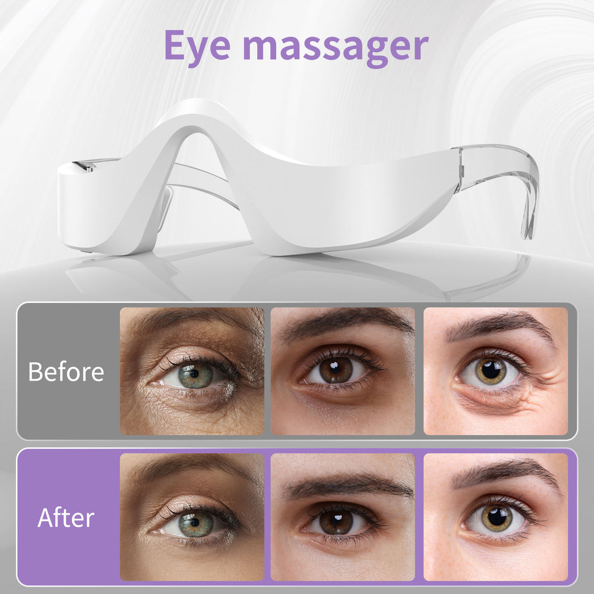 3-in-1 Micro-Current Eye Massager with Heat and Vibration